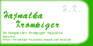 hajnalka krompiger business card